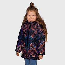 Куртка зимняя для девочки Галактическая сказка, цвет: 3D-красный — фото 2