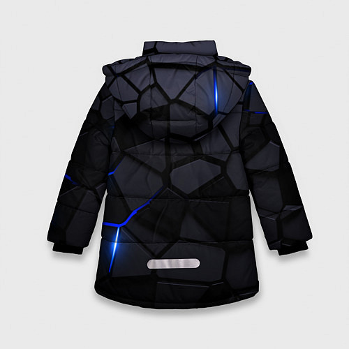 Зимняя куртка для девочки Subaru - плиты с эффектом свечения / 3D-Черный – фото 2