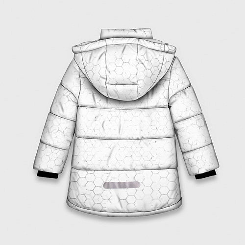 Зимняя куртка для девочки Portal glitch на светлом фоне по-вертикали / 3D-Черный – фото 2