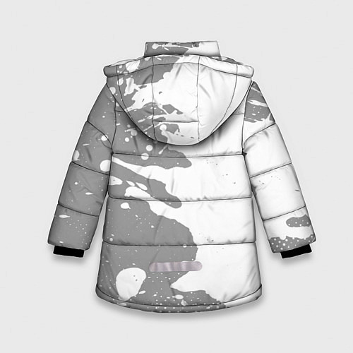 Зимняя куртка для девочки The Sims glitch на светлом фоне по-вертикали / 3D-Черный – фото 2