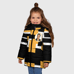 Куртка зимняя для девочки Илон идея, цвет: 3D-черный — фото 2