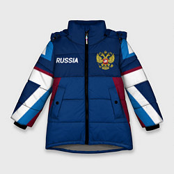 Куртка зимняя для девочки Спортивная Россия, цвет: 3D-светло-серый