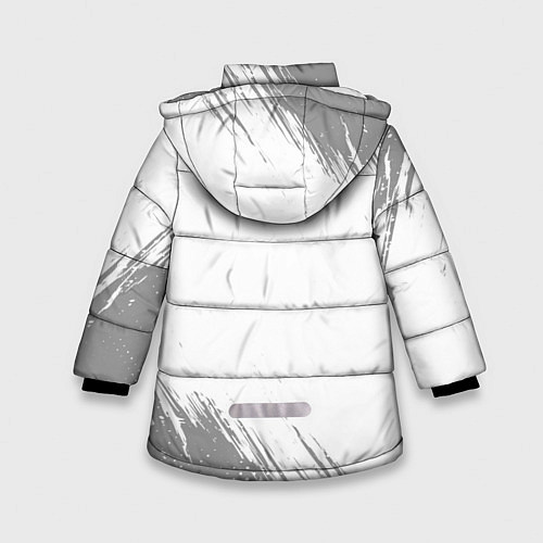 Зимняя куртка для девочки Sally Face glitch на светлом фоне вертикально / 3D-Черный – фото 2