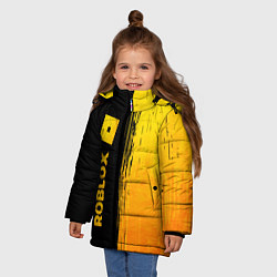 Куртка зимняя для девочки Roblox - gold gradient по-вертикали, цвет: 3D-черный — фото 2
