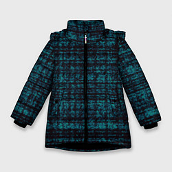 Зимняя куртка для девочки Имитация ткани бирюзовый