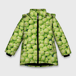 Зимняя куртка для девочки Много теннисных мячей