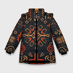 Зимняя куртка для девочки Орнамент в славянском стиле