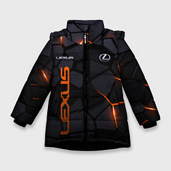 Куртка зимняя для девочки Lexus - плиты с эффектом свечения, цвет: 3D-черный