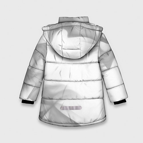 Зимняя куртка для девочки Tomb Raider glitch на светлом фоне вертикально / 3D-Черный – фото 2