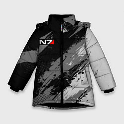 Зимняя куртка для девочки N7 - mass effect monochrome