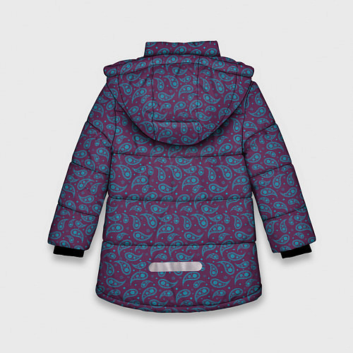 Зимняя куртка для девочки Пейсли узор / 3D-Черный – фото 2