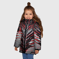 Куртка зимняя для девочки Киберпанк доспех красный, цвет: 3D-красный — фото 2