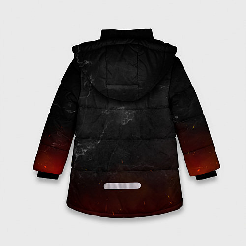 Зимняя куртка для девочки Мама в стиле Металлика / 3D-Светло-серый – фото 2