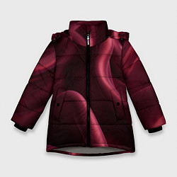 Зимняя куртка для девочки Бордовый шелк