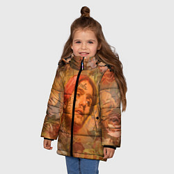 Куртка зимняя для девочки Lil Peep розы, цвет: 3D-черный — фото 2