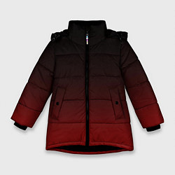 Зимняя куртка для девочки Градиент от тёмного до тёмно красного