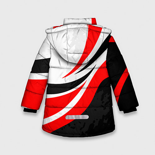 Зимняя куртка для девочки Evo racer mitsubishi - uniform / 3D-Светло-серый – фото 2