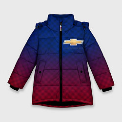 Куртка зимняя для девочки Chevrolet carbon gradient, цвет: 3D-черный