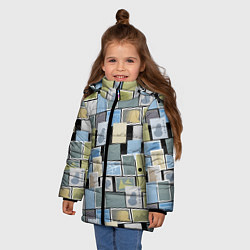 Куртка зимняя для девочки Бесконечные марки, цвет: 3D-черный — фото 2