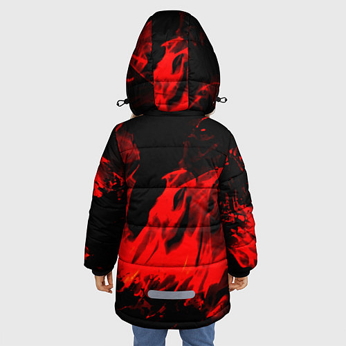 Зимняя куртка для девочки Красное пламя / 3D-Красный – фото 4