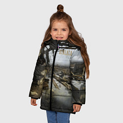 Куртка зимняя для девочки STALKER 2 дом на болотах, цвет: 3D-черный — фото 2