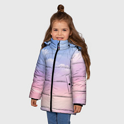 Куртка зимняя для девочки Нежные краски неба, цвет: 3D-красный — фото 2