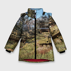 Зимняя куртка для девочки STALKER танки