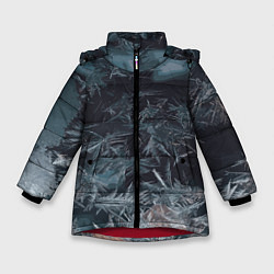 Куртка зимняя для девочки Зимний шарм снежинок, цвет: 3D-красный