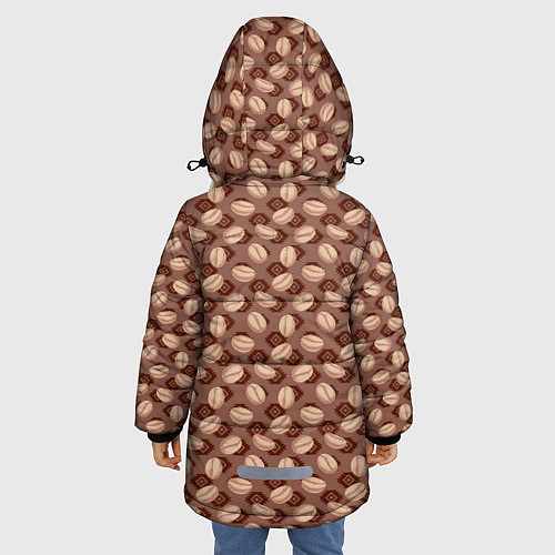 Зимняя куртка для девочки Coffee beans / 3D-Светло-серый – фото 4