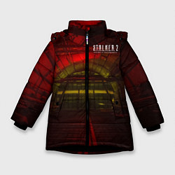 Куртка зимняя для девочки STALKER 2 подземная лаборатория, цвет: 3D-черный