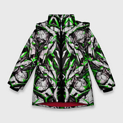Зимняя куртка для девочки Зелёная кибернетическая броня