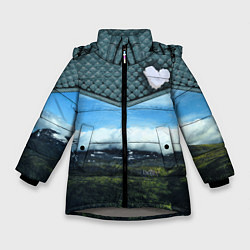 Зимняя куртка для девочки Облачные сердца