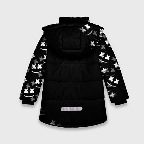 Зимняя куртка для девочки Marshmello black collection / 3D-Красный – фото 2