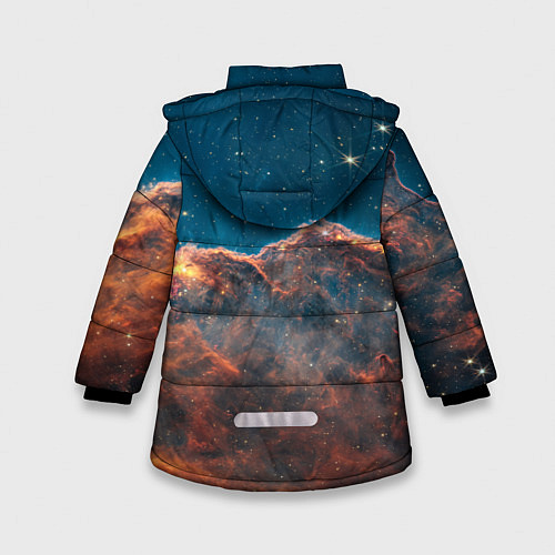 Зимняя куртка для девочки Туманность Киля наблюдаемая телескопом Уэбба / 3D-Светло-серый – фото 2