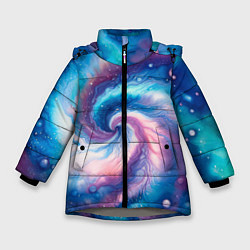 Зимняя куртка для девочки Галактический тай-дай