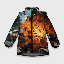 Зимняя куртка для девочки Большой взрыв камней