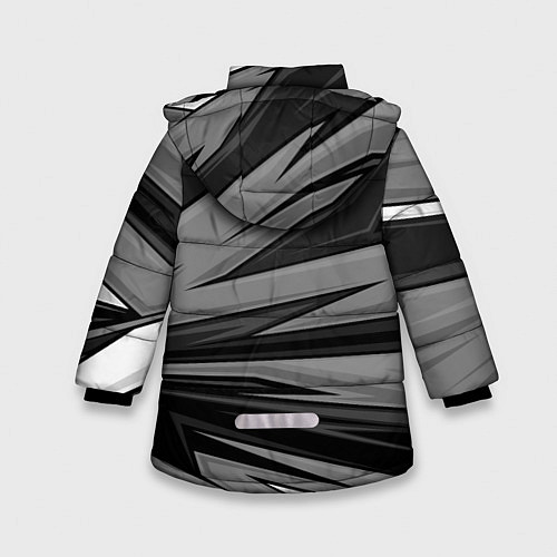 Зимняя куртка для девочки Honda - монохромный спортивный / 3D-Черный – фото 2