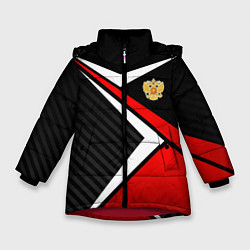 Зимняя куртка для девочки Russia - black and red