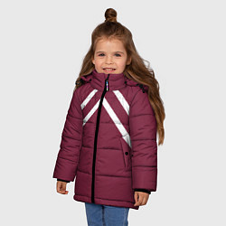 Куртка зимняя для девочки Бордовая кофта костюм Марата - слово пацана сериал, цвет: 3D-светло-серый — фото 2