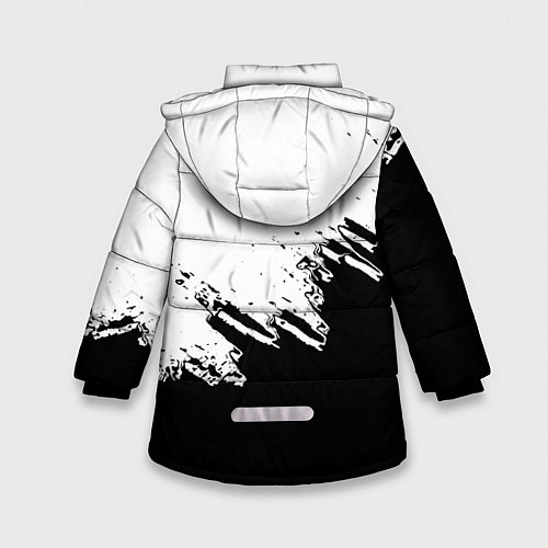 Зимняя куртка для девочки Juventus black sport texture / 3D-Черный – фото 2