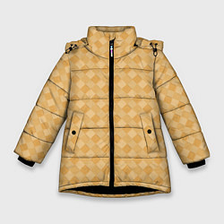 Зимняя куртка для девочки Текстура лаптевого плетения