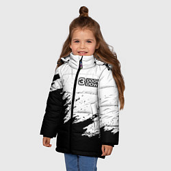 Куртка зимняя для девочки 3Doors down штрихи красок, цвет: 3D-красный — фото 2