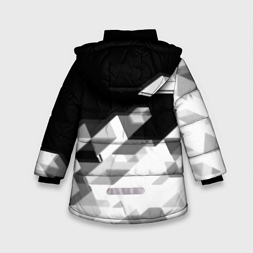 Зимняя куртка для девочки AUDI geometry sport / 3D-Черный – фото 2
