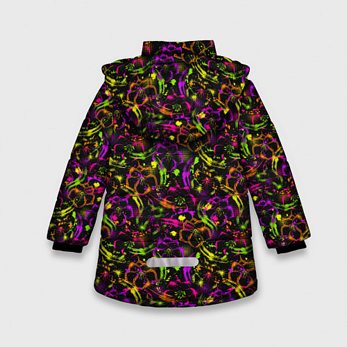 Зимняя куртка для девочки Color bright pattern / 3D-Черный – фото 2