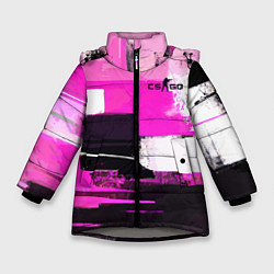 Куртка зимняя для девочки Counter Strike - shooter, цвет: 3D-светло-серый