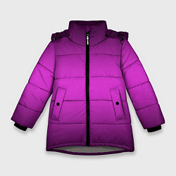 Зимняя куртка для девочки Сливовый градиент