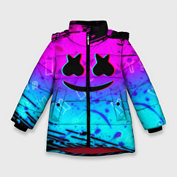 Зимняя куртка для девочки Маршмэллоу x бтс неоновый стиль