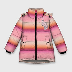 Зимняя куртка для девочки Рука-Вещь: текстура свитера Энид из сериала Уэнсде