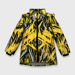Зимняя куртка для девочки Жёлтый огонь и камень