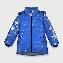 Зимняя куртка для девочки Снежный паттерн